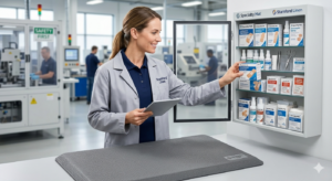 First aid cabinet replenishment service stocked for a commercial workplace in NY and CT